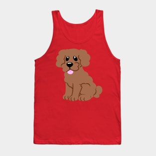 Simple Red Poodle - Pink Tank Top